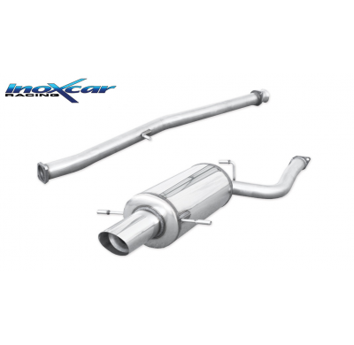 Tubo central directo + Escape trasero 1X100 RACING Ø 76 SUBARU IMPREZA 4WD 2.0 GT TURBO --2000 Inoxcar SIN HOMOLOGACION