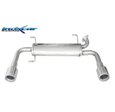 Escape trasero deportivo 1X102 Salida Izq. + Dcha. SUZUKI SWIFT 1.6 VVT SPORT (136CV) 2012-- Ø 50 SIN homologacion Inoxcar