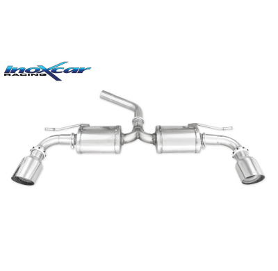 Escape trasero doble Silenciador trasero duplex 1X102 RACING VOLKSWAGEN GOLF 7 1.6 TDI (105cv) 2015-- SIN homologacion Inoxc