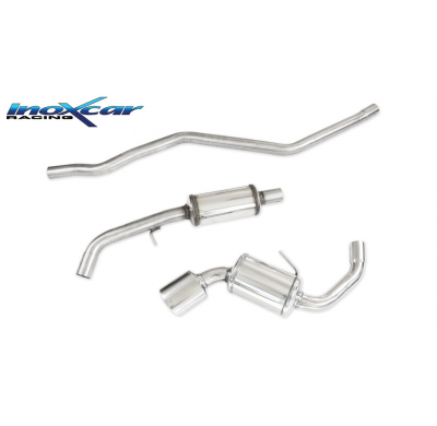 Tubo central con silenciador + Escape trasero 1X120X80 BMW E87 serie 1 120D (163CV) 2004-- SIN homologacion Inoxcar