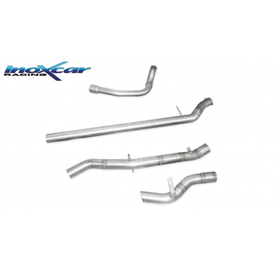 Tubo de sustitución del catalizador + Tubo central directo + Escape trasero sin silenciador gr.es necesario utilizar la brida or