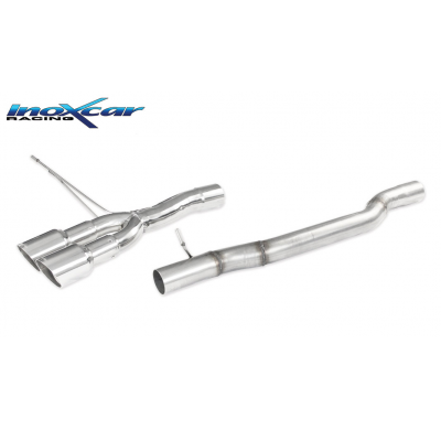 Escape trasero sin silenciador CEN 2X90 RACING MINI COOPER JCW (231cv) 2014-- diam. 70 (Type F56) SIN homologacion Inoxcar