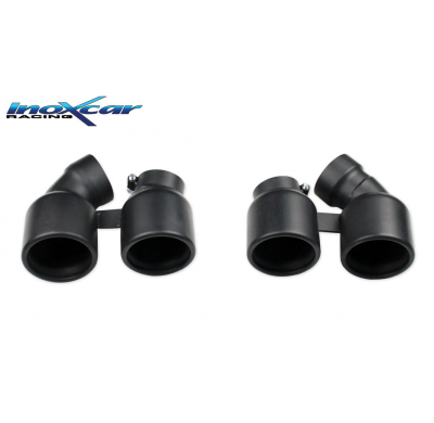 Colas escape 2x90 Black Ceramic Salida Izq. + Dcha. PORSCHE 911 Serie 991 Carrera Turbo 3.8 (540cv) 2016--  SIN homologacion Ino
