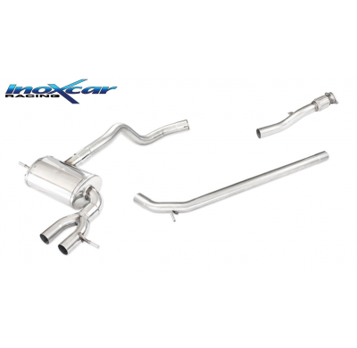 Tubo intermedio + Tubo central directo + Escape trasero 2XCEN (diam. 76) RENAULT MEGANE IV RS 1.8T (280cv) Diam. 70 2018-- Ø 76