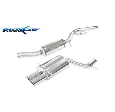 Tubo central con silenciador + Escape trasero 2X80 RACING AUDI A4 (Type B5) S4 2.7 BITURBO (265CV) 1998-2001 CON Homologacion Eu