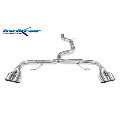 Escape trasero sin silenciador 2X80 RACING Salida Izq. + Dcha. AUDI A1 (Type 8X) S1 2.0 TFSI (231cv) QUATTRO Sportback 2014-- SI