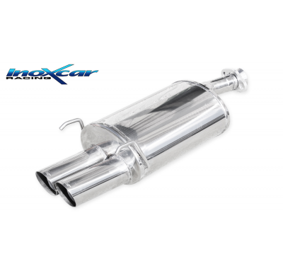 Escape trasero deportivo 2X76 RACING HONDA JAZZ 1.4 (83CV) 2001-- SIN homologacion Inoxcar