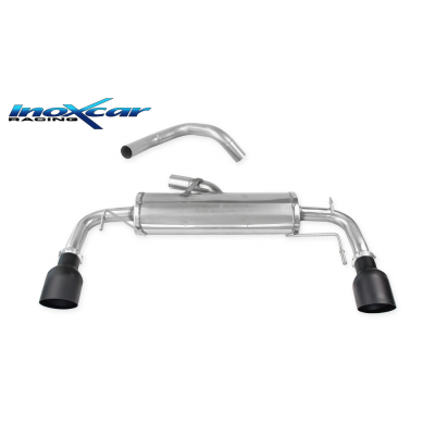 Escape trasero deportivo 1X100 BLACK CERAMIC Salida Izq. + Dcha. ABARTH 695 TRIBUTO FERRARI (180CV) 2009--  Ø 48 CON Homolog