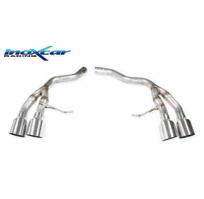 Escape trasero sin silenciador 2X100 RACING Salida Izq. + Dcha. PORSCHE PORSCHE MACAN 3.0 S TDI V6 (250cv) 2013-- SIN homologaci