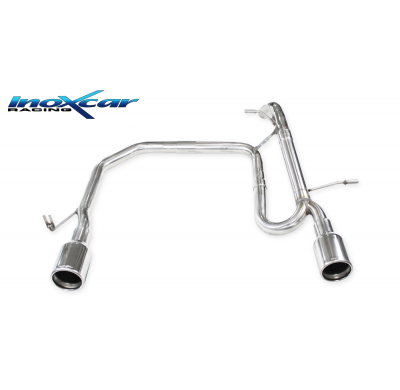 Escape trasero sin silenciador duplex 1X102 PEUGEOT 208 1.6 16V TURBO GTI 30TH (208cv) 2015-- Ø 55 SIN homologacion Inoxcar