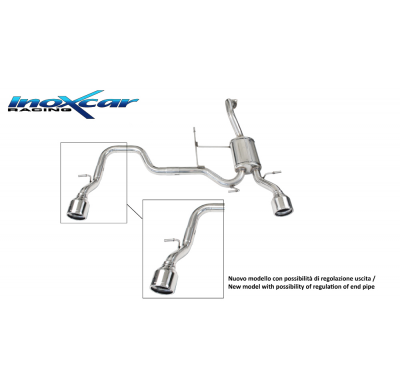 Escape trasero deportivo 1X102 Salida Izq. + Dcha. SUZUKI SWIFT 1.4 Sport Hybrid (129cv) 2020-- PENDIENTE de Homologacion Eu