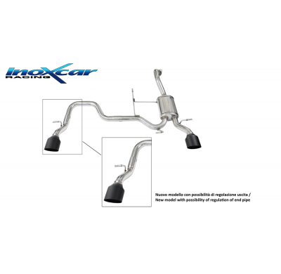 Escape trasero deportivo 1X100 BLACK CERAMIC Salida Izq. + Dcha. SUZUKI SWIFT 1.4 Sport (140cv) 2018-- PENDIENTE de Homologa