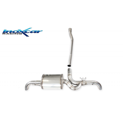 Silenciador trasero deportivo  Salida Izq. + Dcha. + Válvula con montaje de motor eléctrico de serie MERCEDES CLASSE A (Type W17