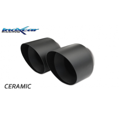 Escape trasero 2X70 RACING BLACK CERAMIC + Valvola  AUDI A1 (Type GB) 35 TFSI 1.5T (150cv) 2022- Inoxcar CON HOMOLOGACION