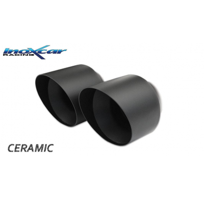 Escape trasero 2X100 RACING BLACK CERAMIC Salida Der. + Izq. + Valvole con montaggio motorini elettrici di serie VOLKSWAGEN GOLF