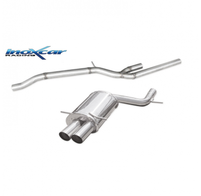 Tubo central directo+ Escape trasero 2X76 Racing (Ø 60) AUDI A4 (Type B5) RS4 2.7 BITURBO (380CV) 1998-2001 CON Homologacion Eur