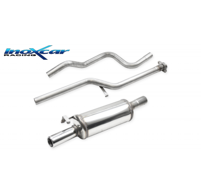 Tubo central directo  + Escape trasero 1X63 FIAT UNO 1° Serie TURBO 1.3 (105cv) --1988 Ø54 NEW Inoxcar SIN HOMOLOGACION