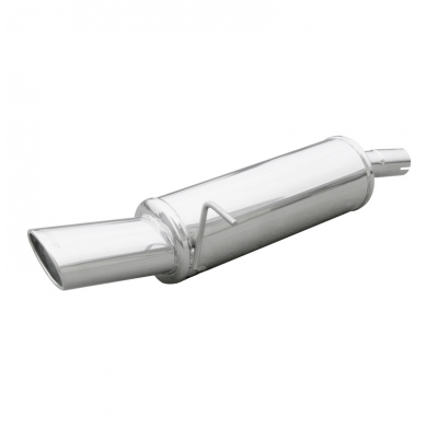 Escape trasero deportivo 1X120X80 FORD FIESTA 5° serie (02) 1.6 TDCi S (90CV) 2005-- Ø 50 CON Homologacion Europea Inoxcar