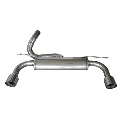 Escape trasero deportivo 1X102 RACING Salida Izq. + Dcha. FORD FOCUS 2° serie 2.5T RS (305CV) 2009-- Ø 60 CON Homologacion E