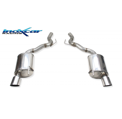 Escape trasero 1X100 RACING Salida Der. + Izq. FORD MUSTANG MK6 GT 5.0 V8 (422cv) 2015-2017 Inoxcar SIN HOMOLOGACION