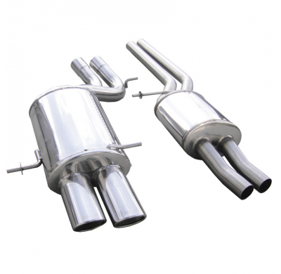 Tubo central con silenciador + Escape trasero 2X90X70 AUDI A4 (Type B5) RS4 2.7 BITURBO (380CV) 1998-2001 CON Homologacion Europ