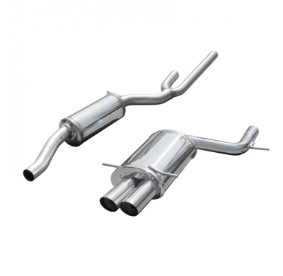 Tubo central con silenciador + Escape trasero 2X80 RACING AUDI A4 (Type B5) S4 2.7 BITURBO (265CV) 1998-2001 CON Homologacion Eu