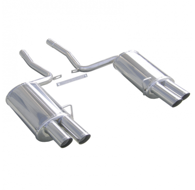 Escape trasero deportivo 2X76 RACING Salida Izq. + Dcha. AUDI A4 3° serie S4 4.2 V8 (344CV) 2004-- SIN homologacion Inoxcar