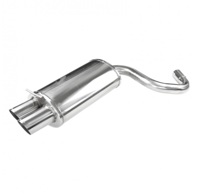 Escape trasero deportivo 2X76 RACING BMW E90 serie 3 320D (163CV) 2005-- Ø 54 CON Homologacion Europea Inoxcar