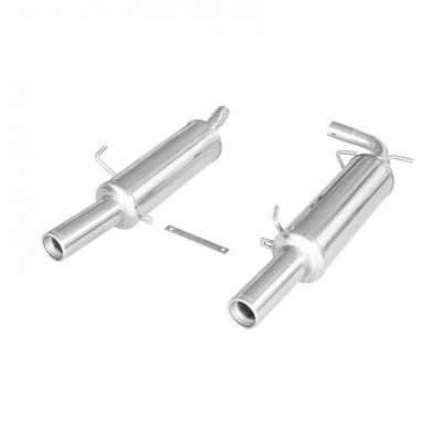 Escape trasero deportivo CEN 2X80 RENAULT CLIO 2 RS 2.0 fase3 (182CV) 2004-2005 CON Homologacion Europea Inoxcar