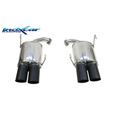 Escape trasero 2X90 RACING Salida Der. + Izq. BLACK CERAMIC SUBARU IMPREZA 4WD 2.5 WRX - STI (300cv) 2018 Inoxcar CON HOMOLOGACI