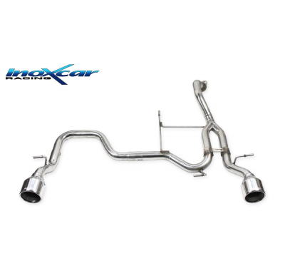 Escape trasero sin silenciador 1X102 Salida Izq. + Dcha. SUZUKI SWIFT 1.4 Sport Hybrid (129cv) 2020-- SIN homologacion Inoxcar