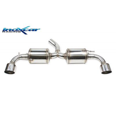 Escape trasero con dos silenciadores 1X100 RACING Salida Der. + Izq. (saldatura TIG / TIG welding) TOYOTA YARIS 1.6 GR (261cv) 2