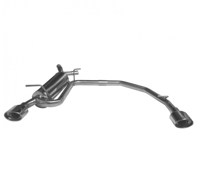 Silenciador trasero deportivo  duplex 1X120X80 SEAT IBIZA (Type 6L) 1.4 16V (100CV) 2002-2006 Ø 45 CON Homologacion Europea Inox
