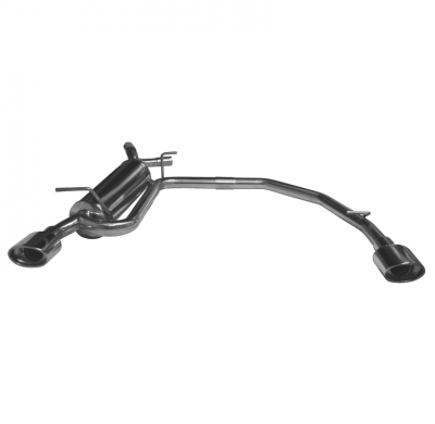 Silenciador trasero deportivo  duplex 1X120X80 SEAT IBIZA (Type 6L) 1.4 TDI (75CV) 2002-2006 CON Homologacion Europea Inoxcar