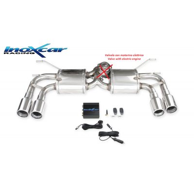 Escape trasero deportivo 2X90 Salida Izq. + Dcha. + Válvula de vacío neumática con control eléctrico ABARTH 124 1.4T MultiAi