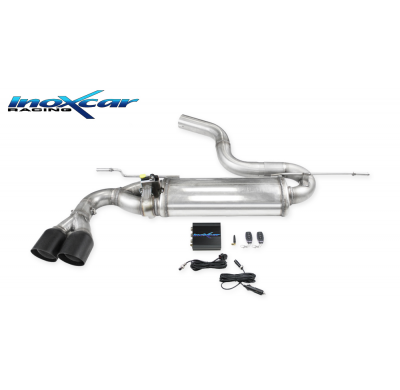 Escape trasero deportivo 2X80 Black Ceramic + Válvula con kit de vacío + mando a distancia AUDI A3 (Type 8V) SPORTBACK 2.0 T