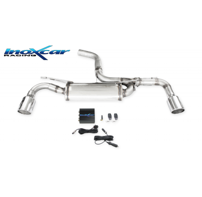 Escape trasero DUPLEX 1X102 X-RACE + Valvola con kit depressione + telecomando VOLKSWAGEN GOLF 7.5 1.5 TSI (150cv) 2017-- Ø 55 I