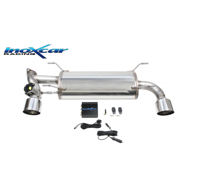 Escape trasero 1X114 RACING Salida Der. + Izq. + Valvola kit depressione + Telecomando TOYOTA GT 86 2.0i (200CV) 2017-- Inoxcar