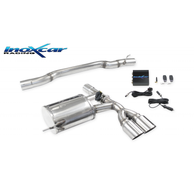 Escape trasero deportivo CEN 2X90 RACING + Válvula con kit de vacío + mando a distancia MINI COOPER JCW (231cv) 2014-- diam.