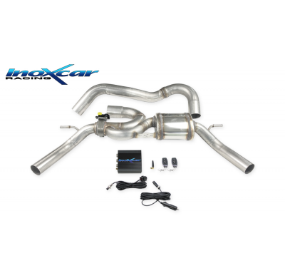 Escape trasero deportivo 1X50 Salida Izq. + Dcha. + Válvula con kit de vacío + mando a distancia RENAULT CLIO 4 RS TROPHY 22