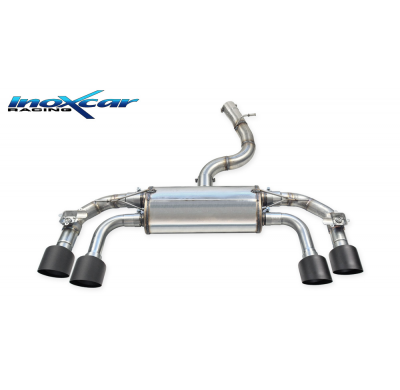 Escape trasero 2X100 RACING BLACK CERAMIC Salida Der. + Izq. + Valvole con montaggio motorini elettrici di AUDI A3 (Type 8Y - GY