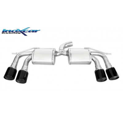 Escape trasero deportivo 2X100 X-RACE BLACK EDITION Salida Izq. + Dcha. VOLKSWAGEN GOLF 7 2.0 R TSI (300cv) 2014-- CON Homol