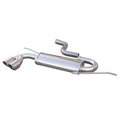 Escape trasero deportivo 2X80 RACING VOLKSWAGEN SCIROCCO 1.4 TSI (122CV) 2008-- CON Homologacion Europea Inoxcar