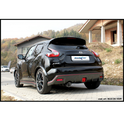 Escape trasero deportivo 1X102 RACING NISSAN JUKE 1.6 NISMO RS 2WD (218cv) 2016-- PENDIENTE de Homologacion Europea Inoxcar