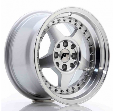 LLANTA JR Wheels JR6 15x8 ET25 4x100/108 Silver Machined Face JAPAN RACING
