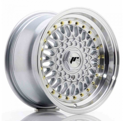 LLANTA JR Wheels JR9 15x8 ET20 4x100/108 Silver w/Machined Lip JAPAN RACING