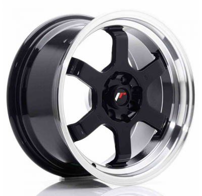 LLANTA JR Wheels JR12 16x8 ET15 4x100/114 Gloss Black JAPAN RACING