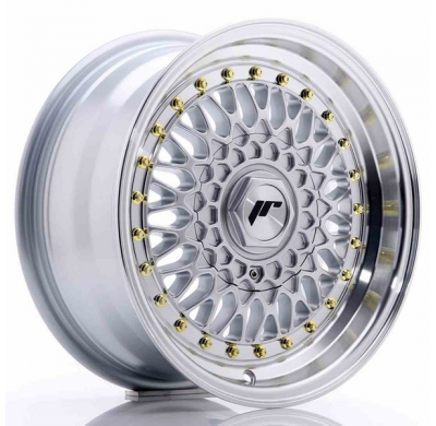 LLANTA JR Wheels JR9 15x7 ET20 4x100/108 Silver w/Machined Lip JAPAN RACING
