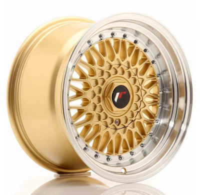 LLANTA JR Wheels JR9 16x9 ET20 4x100/108 Gold w/Machined Lip JAPAN RACING
