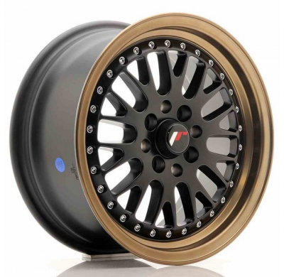 Llanta Jr Wheels Jr10 15x7 Et30 4x100/108 Matt Black W/Bronze Lip Japan Racing
